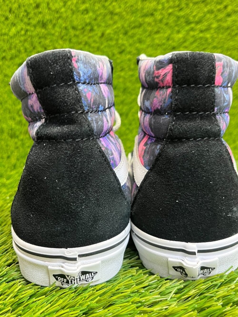 Vans Sk8-Hi Mens Size 8 Black White Athletic Skateboarding Shoes Sneakers - Picture 7 of 11